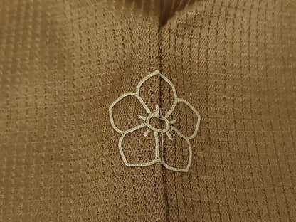 平和屋着物●訪問着　作家物　駒刺繍　手描き　色紙花丸文　正絹　逸品　DABF7723ps