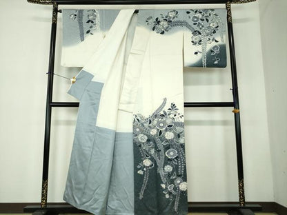 平和屋着物●訪問着　作家物　絞り　辻が花　暈し染め　金彩　正絹　逸品　DABF7726ps