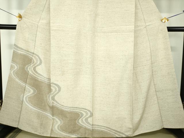 平和屋着物●ぜんまい紬　訪問着　100亀甲　流水文　正絹　逸品　DABF7727ps