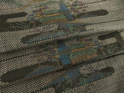平和屋着物●本場大島紬　7マルキ　風景文　正絹　逸品　DABF7731ps