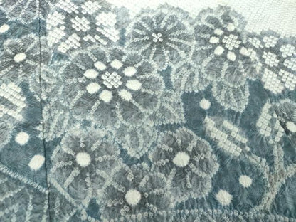 平和屋着物●名門　藤娘きぬたや・総絞り　訪問着　草花文　正絹　逸品　DABF7736ps