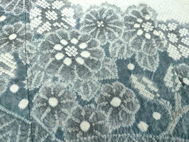 平和屋着物●名門　藤娘きぬたや・総絞り　訪問着　草花文　正絹　逸品　DABF7736ps