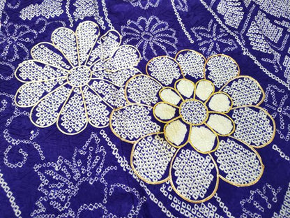 平和屋着物●豪華振袖　総絞り　駒刺繍　束ね熨斗花文　金糸　正絹　逸品　DABF7737ps