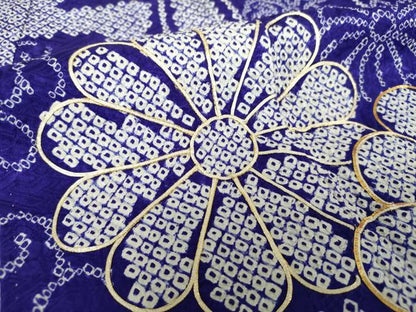 平和屋着物●豪華振袖　総絞り　駒刺繍　束ね熨斗花文　金糸　正絹　逸品　DABF7737ps