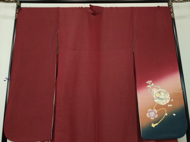 平和屋着物●金彩友禅 卓越技能者・名工・和田光正監修 光阿弥 振袖 舞桜 雪輪花文 暈し染め 金銀彩 銀通し地 正絹 逸品 DABF7750ps