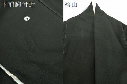 平和屋着物●金彩友禅　卓越技能者・名工・和田光正　黒留袖　枝梅　渡橋風景花文　金銀彩　正絹　逸品　DABF7753ps