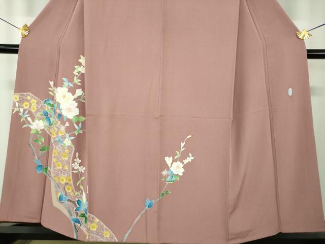 平和屋着物●本加賀友禅作家　南克治　訪問着　枝花文　正絹　逸品　DABF7757ps