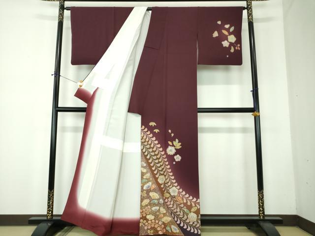 平和屋着物●吉乃一廉　幻の辻が花　訪問着　絞り　辻が花　暈し染め　正絹　逸品　DABF7758ps