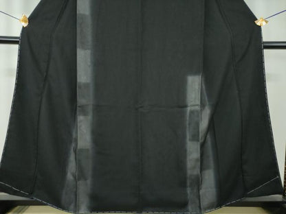平和屋着物●訪問着　袷　宝尽くし間道　黒地　正絹　逸品　未使用　DABF7761ps