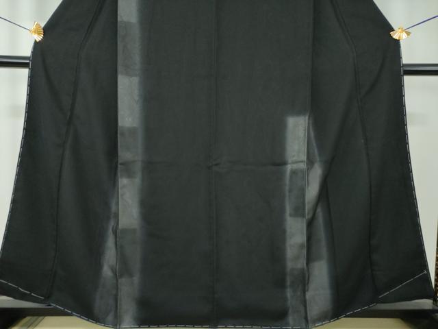 平和屋着物●訪問着　袷　宝尽くし間道　黒地　正絹　逸品　未使用　DABF7761ps