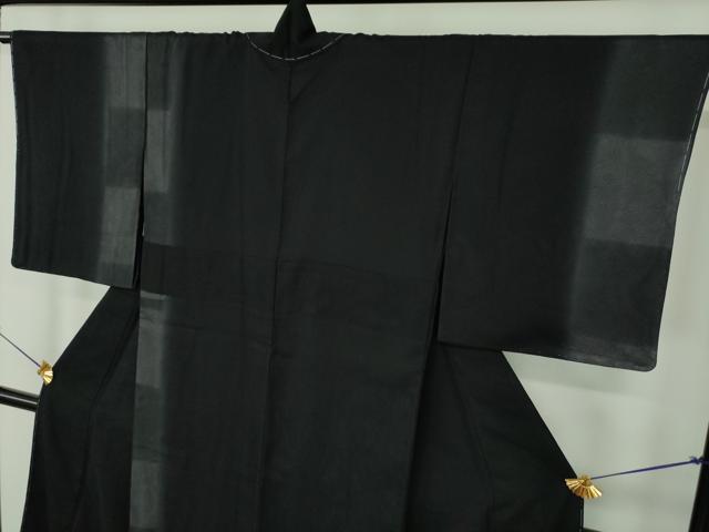 平和屋着物●訪問着　袷　宝尽くし間道　黒地　正絹　逸品　未使用　DABF7761ps