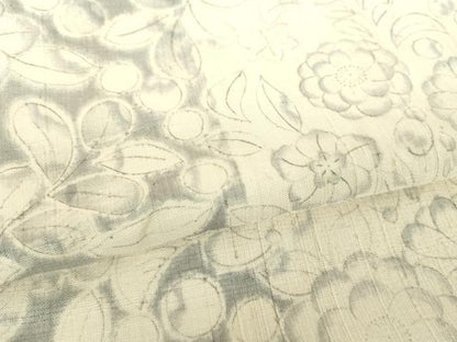 平和屋着物●上質な小紋　紬地　手描き　辻が花　正絹　逸品　DABF7762ps