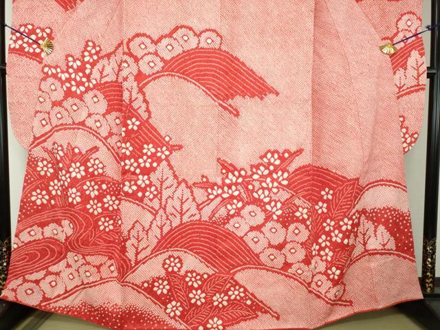 平和屋着物●豪華振袖　総絞り　流水花文　正絹　逸品　DABF7763ps