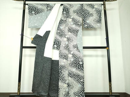 平和屋着物●訪問着　絞り　辻が花　舞楓　正絹　逸品　DABF7765ps