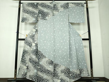 平和屋着物●訪問着　絞り　辻が花　舞楓　正絹　逸品　DABF7765ps