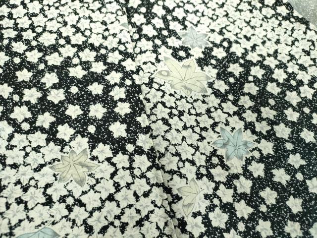 平和屋着物●訪問着　絞り　辻が花　舞楓　正絹　逸品　DABF7765ps