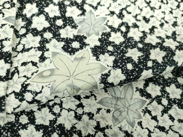 平和屋着物●訪問着　絞り　辻が花　舞楓　正絹　逸品　DABF7765ps