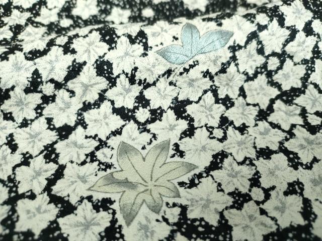 平和屋着物●訪問着　絞り　辻が花　舞楓　正絹　逸品　DABF7765ps