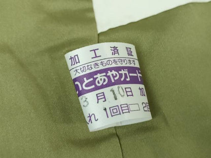 平和屋着物●上質な小紋　紬地　縞　正絹　逸品　未使用　DABF7787ps