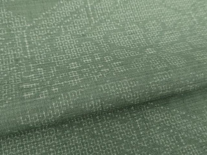 平和屋着物●結城紬　100亀甲　渡橋風景花文　正絹　逸品　DABF7788ps