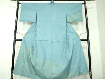 平和屋着物●本場染大島紬　訪問着　樹林シルエット　正絹　逸品　DABF7789ps
