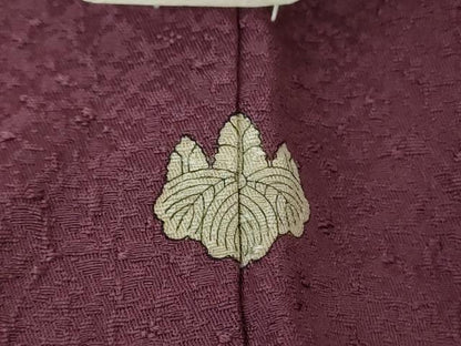 平和屋着物●本草木染作家　瑞寶　色無地　紋意匠　似せ紫色　正絹　逸品　未使用　DABF7790ps