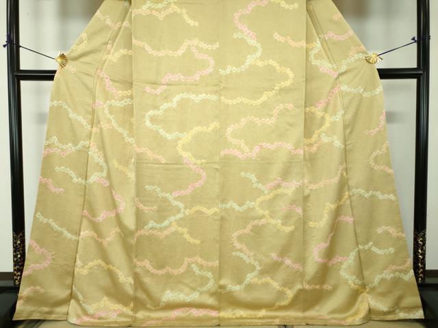 平和屋着物●訪問着　総絞り　雲文　正絹　逸品　未使用　DABF7792ps