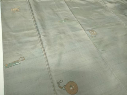 平和屋着物●京の名門・菱屋六右ェ門　紬　印籠　正絹　逸品　未使用　DABF7796ps