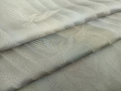 平和屋着物●染色作家　斉藤三才　小紋　三才鳥　正絹　逸品　未使用　DABF7797ps