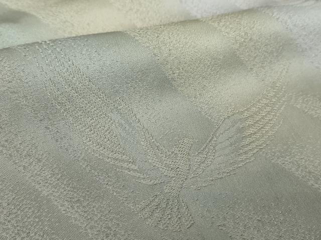 平和屋着物●染色作家　斉藤三才　小紋　三才鳥　正絹　逸品　未使用　DABF7797ps