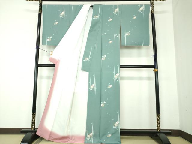 平和屋着物●上質な小紋　舞桜　正絹　逸品　未使用　DABF7800ps