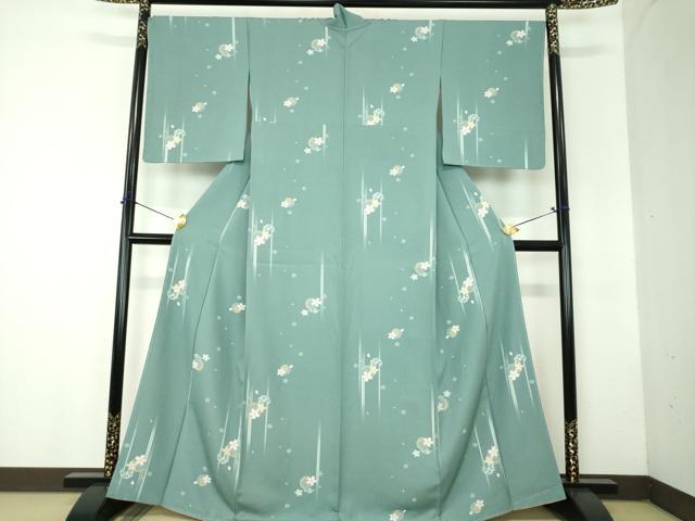 平和屋着物●上質な小紋　舞桜　正絹　逸品　未使用　DABF7800ps