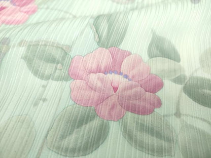 平和屋着物●上質な小紋　手描き　草花文　暈し染め　正絹　逸品　DABF7801ps