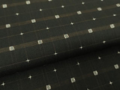 平和屋着物●本場大島紬　絣格子　正絹　逸品　DABF7809ps