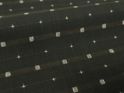 平和屋着物●本場大島紬　絣格子　正絹　逸品　DABF7809ps