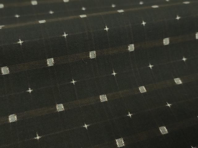 平和屋着物●本場大島紬　絣格子　正絹　逸品　DABF7809ps