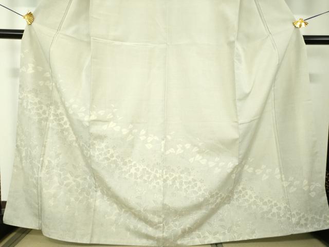 平和屋着物●本塩沢　訪問着　草花文　正絹　逸品　DABF7810ps