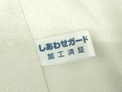 平和屋着物●豪華振袖　刺繍　舞蝶花文　金彩　銀通し地　正絹　逸品　DABF7815ps