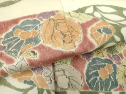 平和屋着物●訪問着　手描き　辻が花　桐　暈し染め　正絹　逸品　DABF7817ps