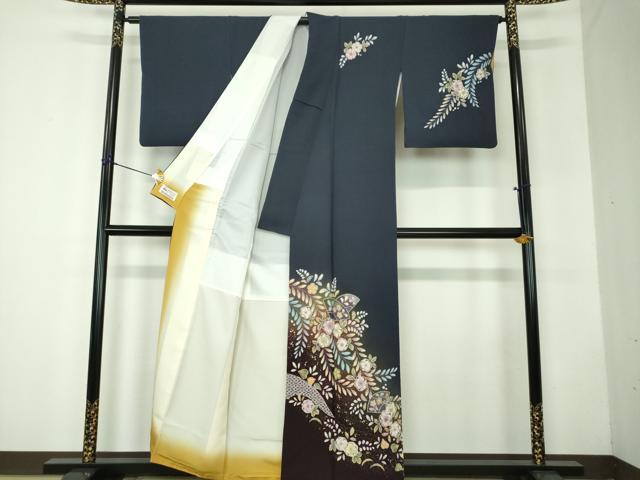 平和屋着物●越後十日町の一流染匠　桐屋・翠山工房　訪問着　絞り　辻が花　暈し染め　金彩　やまと誂製　正絹　逸品　DABF7819ps