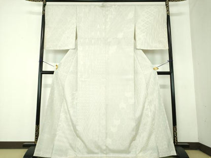 平和屋着物●本塩沢　110亀甲　吉祥文様　正絹　逸品　DABF7824ps
