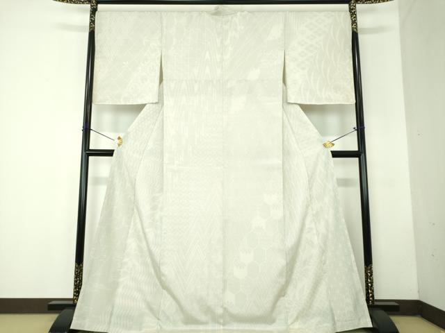 平和屋着物●本塩沢　110亀甲　吉祥文様　正絹　逸品　DABF7824ps