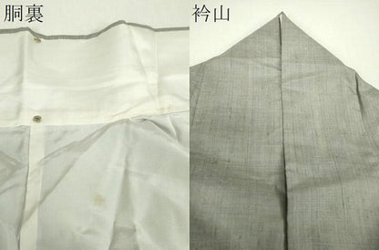 平和屋着物●色留訪問着　紬地　黒猫　正絹　逸品　DABF7825ps