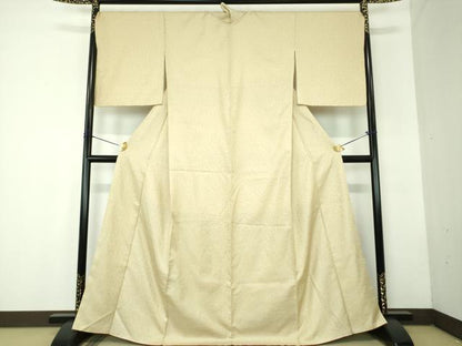 平和屋着物●上質なお召　抽象文様　正絹　逸品　DABF7826ps