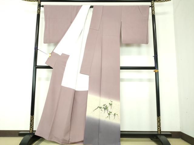 平和屋着物●豪華色留袖　作家物　手描き　葡萄蔦の葉文　暈し染め　正絹　逸品　DABF7831ps