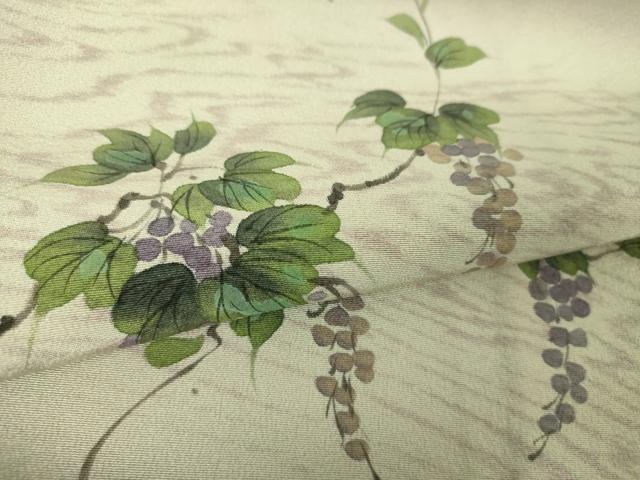 平和屋着物●豪華色留袖　作家物　手描き　葡萄蔦の葉文　暈し染め　正絹　逸品　DABF7831ps