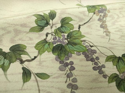 平和屋着物●豪華色留袖　作家物　手描き　葡萄蔦の葉文　暈し染め　正絹　逸品　DABF7831ps