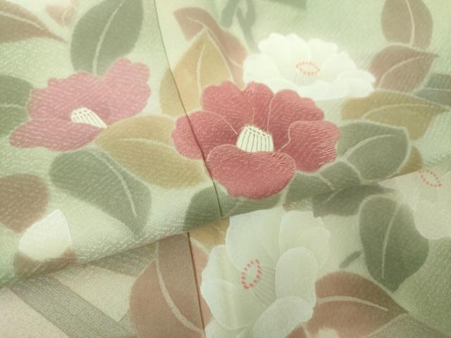 平和屋着物●訪問着　刺繍　籬枝花文　暈し染め　正絹　逸品　DABF7832ps