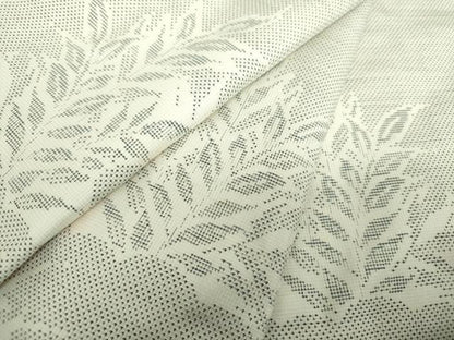 平和屋着物●本場大島紬　白大島　9マルキ　草葉文　正絹　逸品　未使用　DABF7839ps