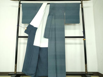平和屋着物●江戸小紋　訪問着　変わり間道　正絹　逸品　DABF7840ps